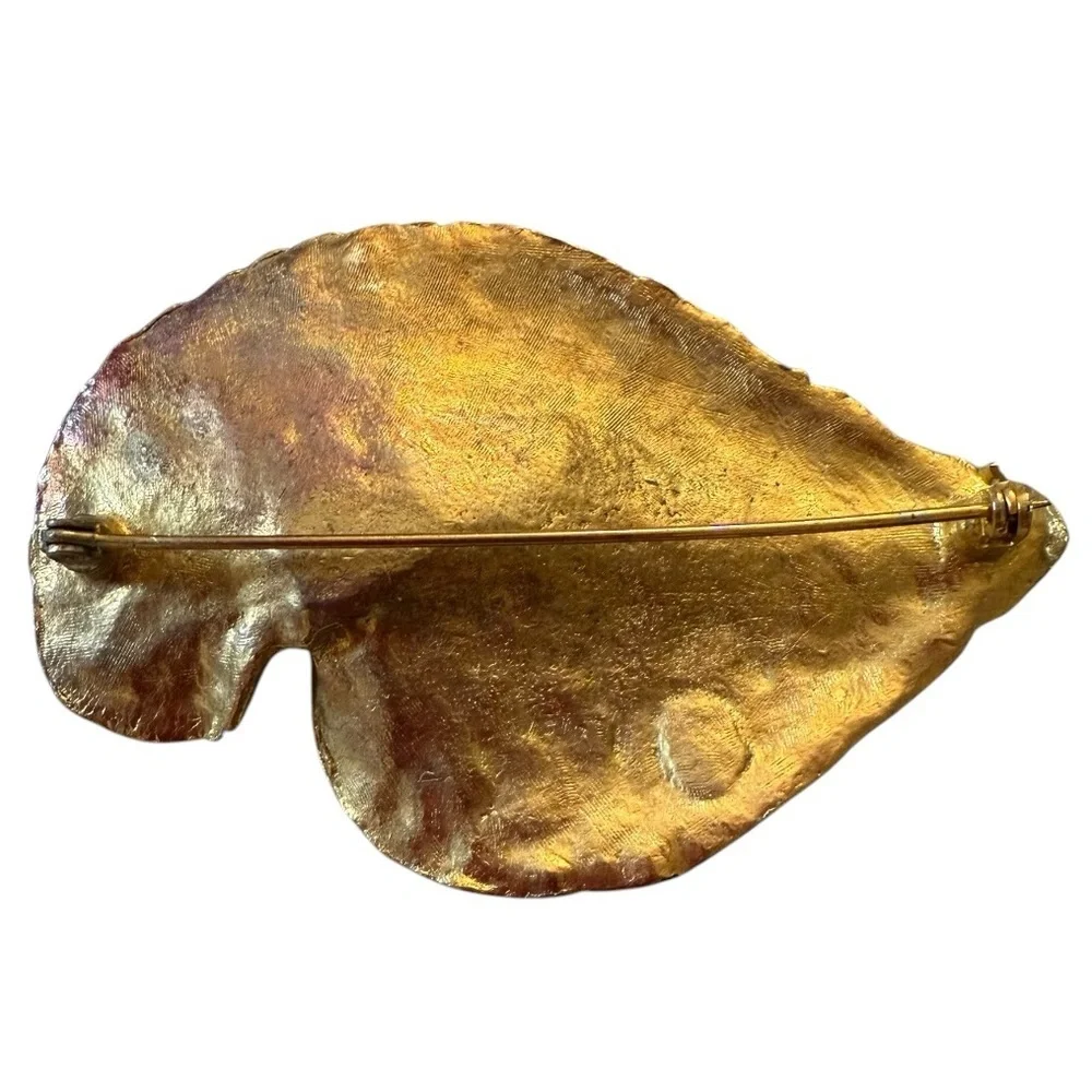 Vintage Heavyweight Leaf Brooch‎ Pin
